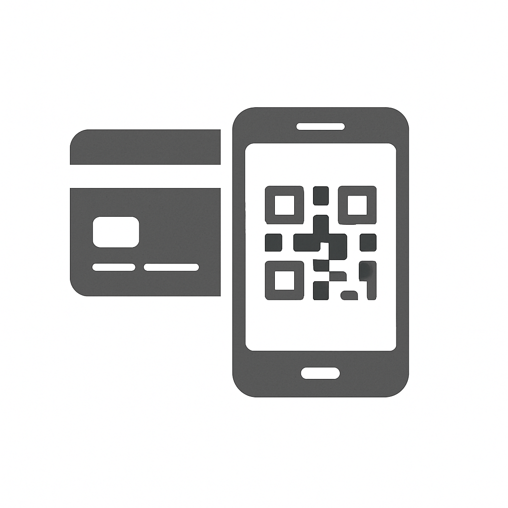 Ikona platby a QR kódu