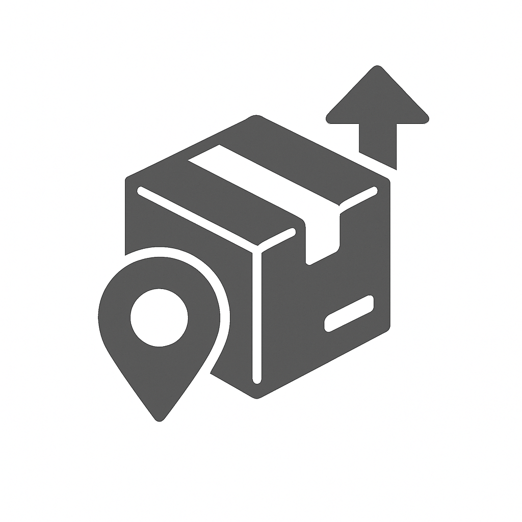 Ikona zásilky a šipky