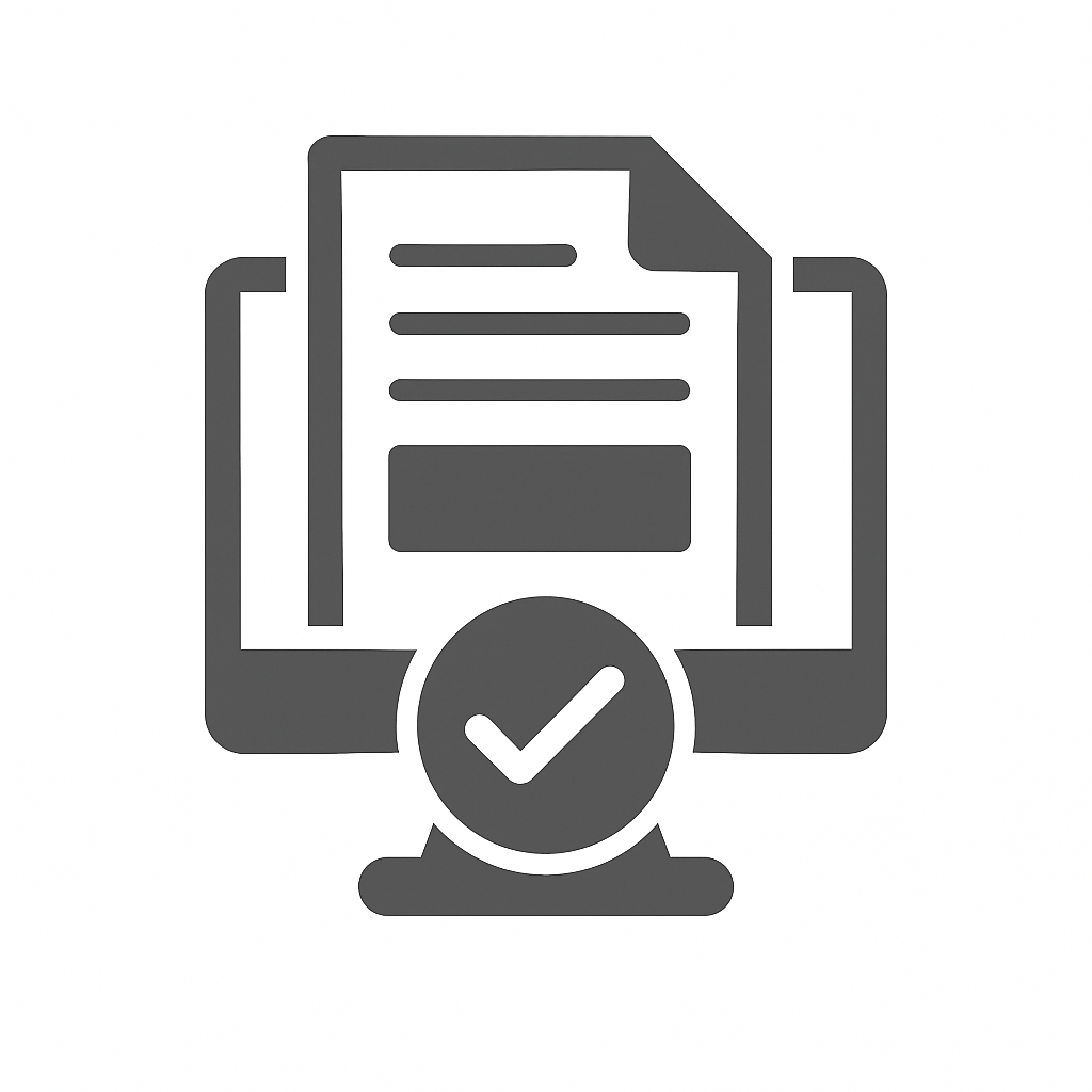 Ikona formuláře a potvrzení